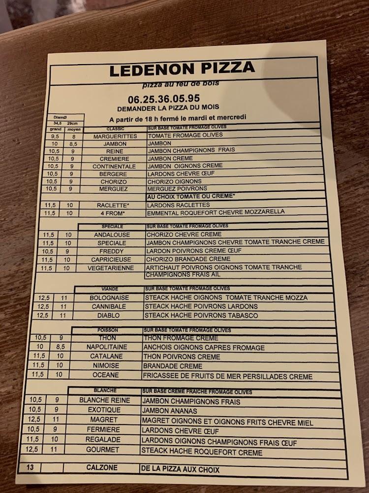 Ledenon Pizza - Menu Image 2